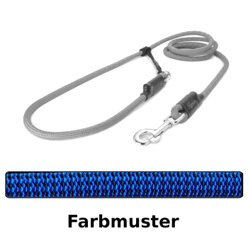 Preview: EASYLONG Hundeleine - L - 2m - blaublau-schwarz